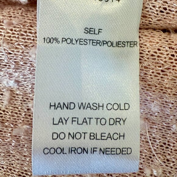 NWT Jella C. Blush Pink Long Maxi Textured Shaggy Cardigan - Picture 9 of 10